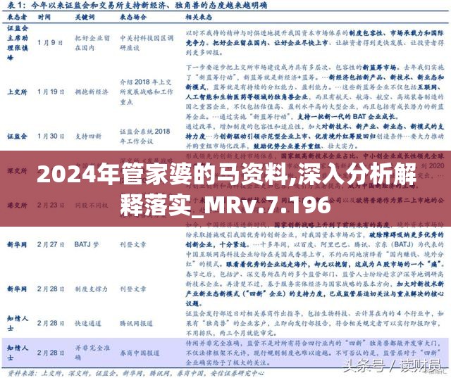 2024年管家婆的马资料,最佳精选解释落实_精简版9.762